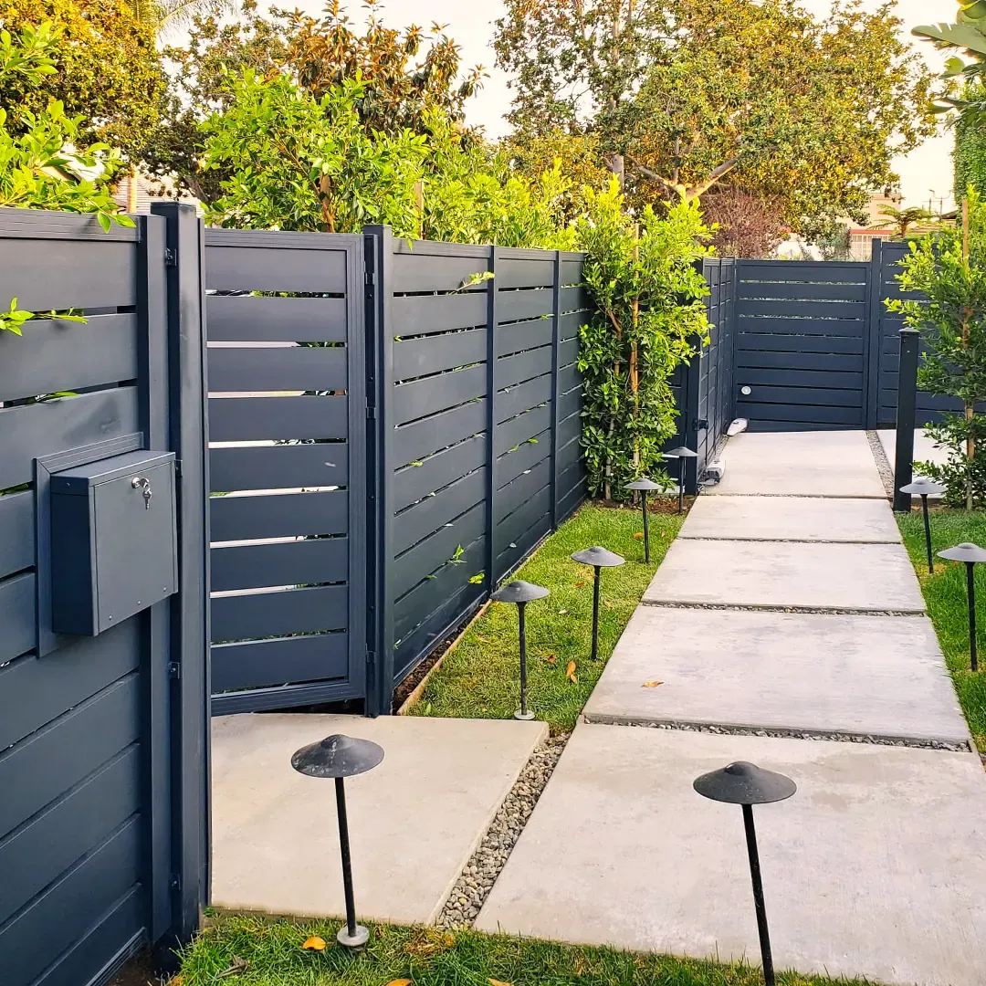 Profile 24 Pedestrian Gate and Fencing, installed by Mulholland Brand