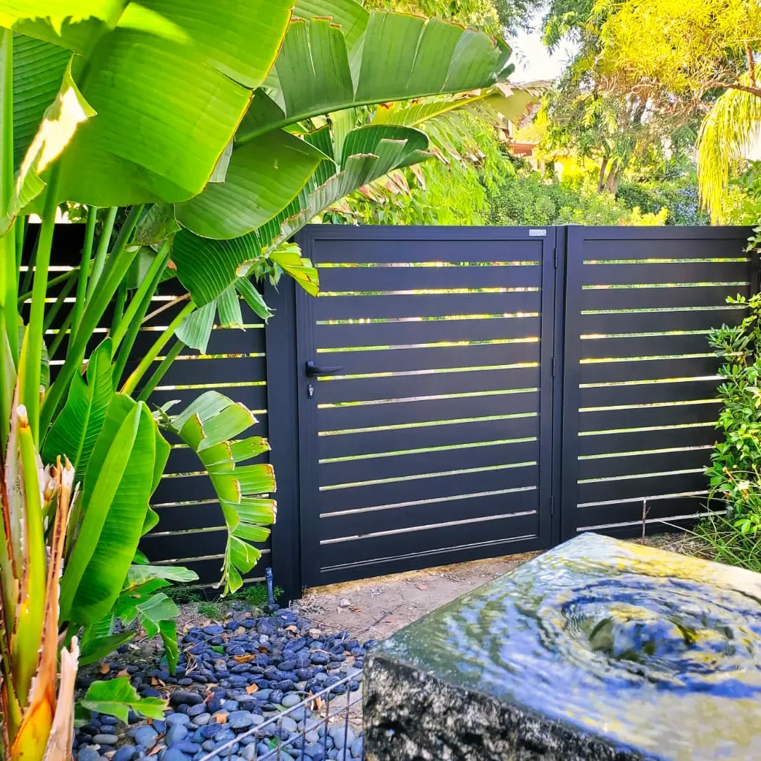 Profile 24 Pedestrian Gate and Fencing, installed by Mulholland Brand