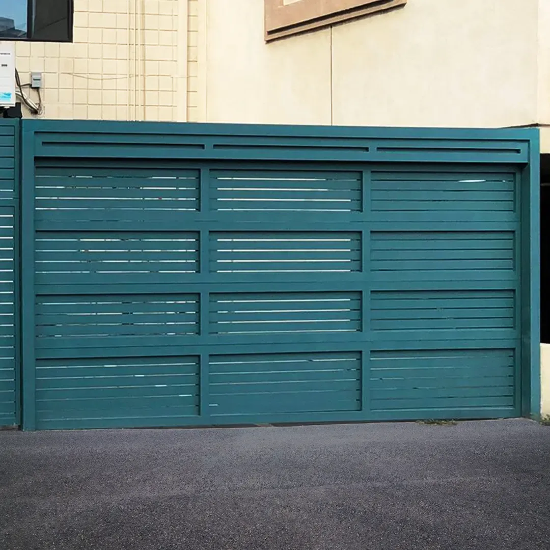 Aqua Profile 24 Overhead Driveway Gate, installed by Mulholland Brand