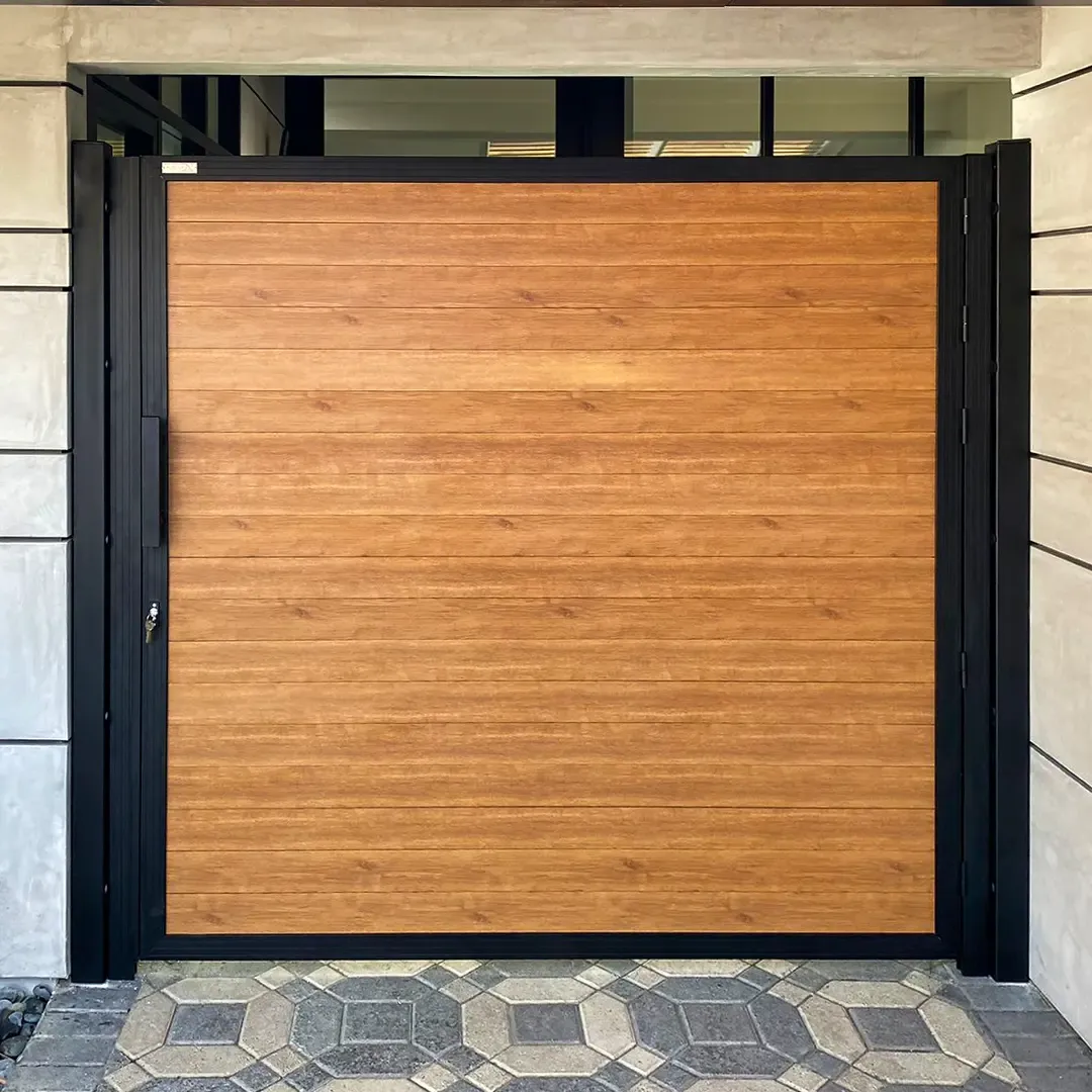 Wood-Like Pedestrian Gate, installed by Mulholland Brand