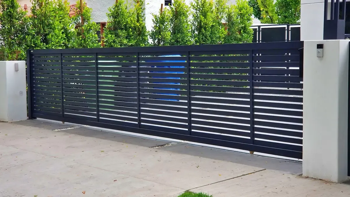 Specialty aluminum driveway gate