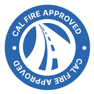 Mulholland Brand CAL FIRE tested badge