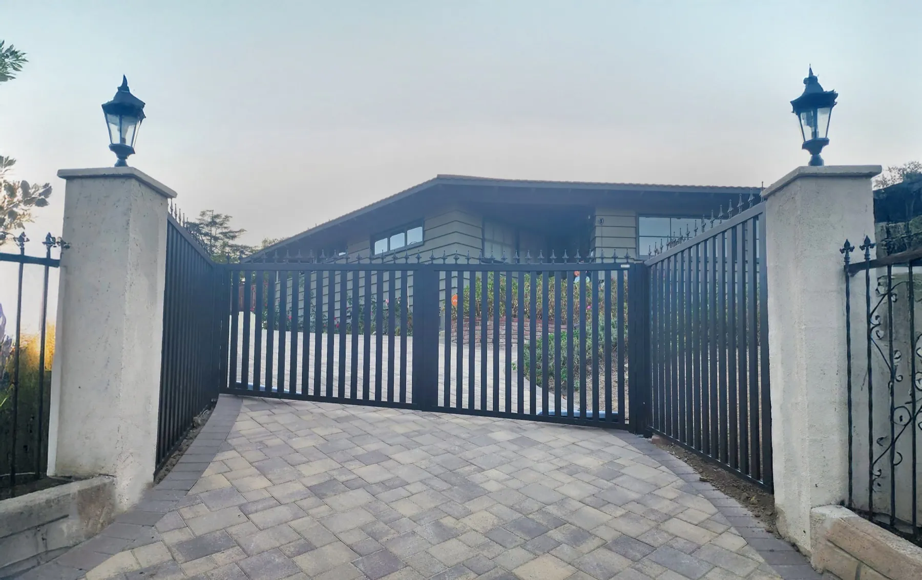 Black Classic 48 Driveway Gate, installed by Mulholland Brand