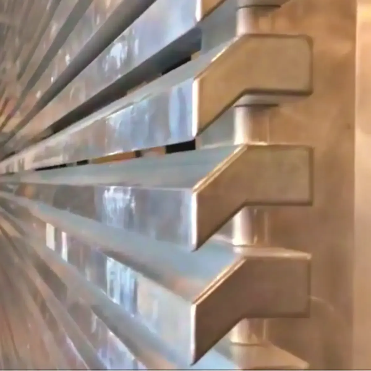 Hi-tech aluminum close up