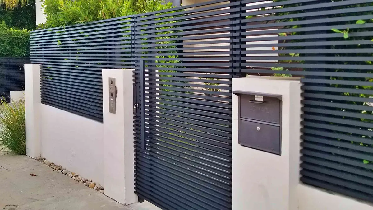 Hi-tech aluminum entry gate with keypad