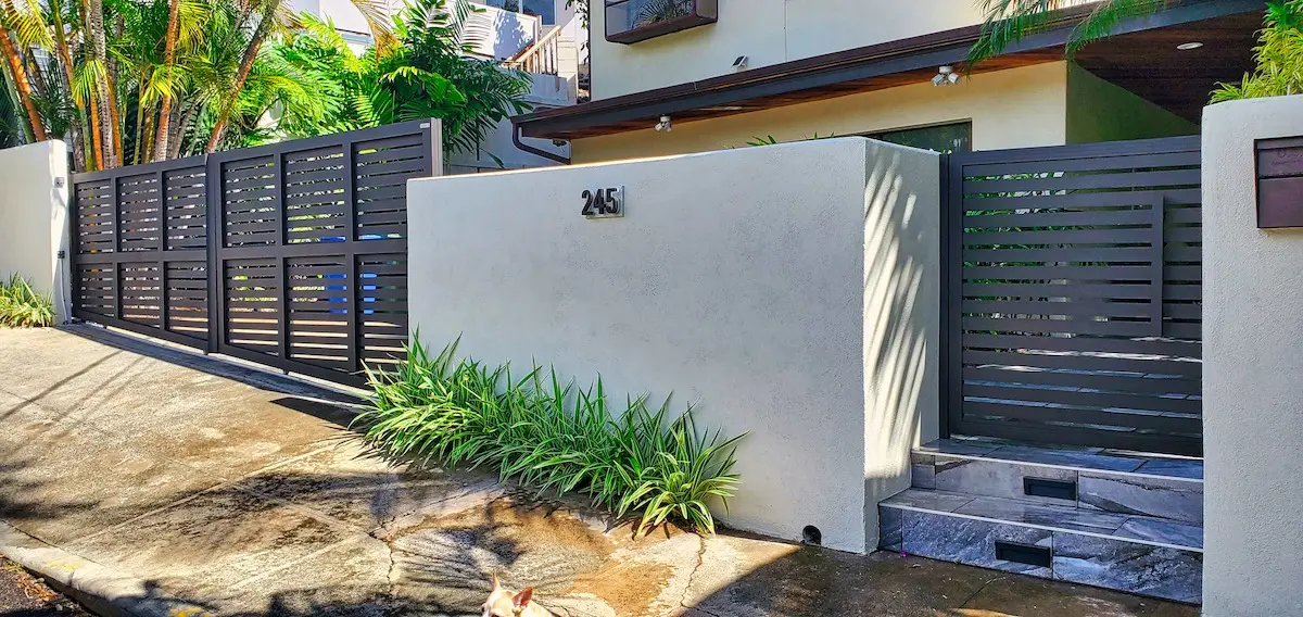 Profile 24 Aluminum driveway gate and entry gate iron