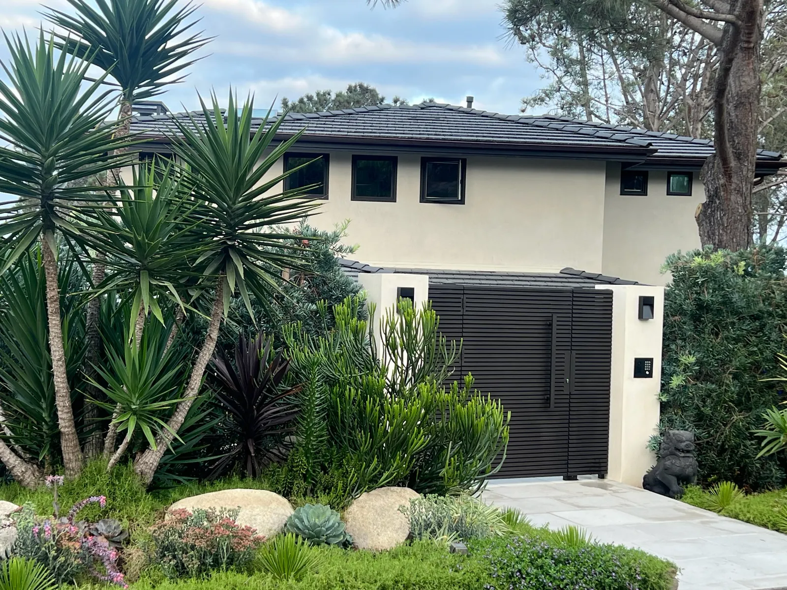 Custom aluminum gate installed on a Southern California property