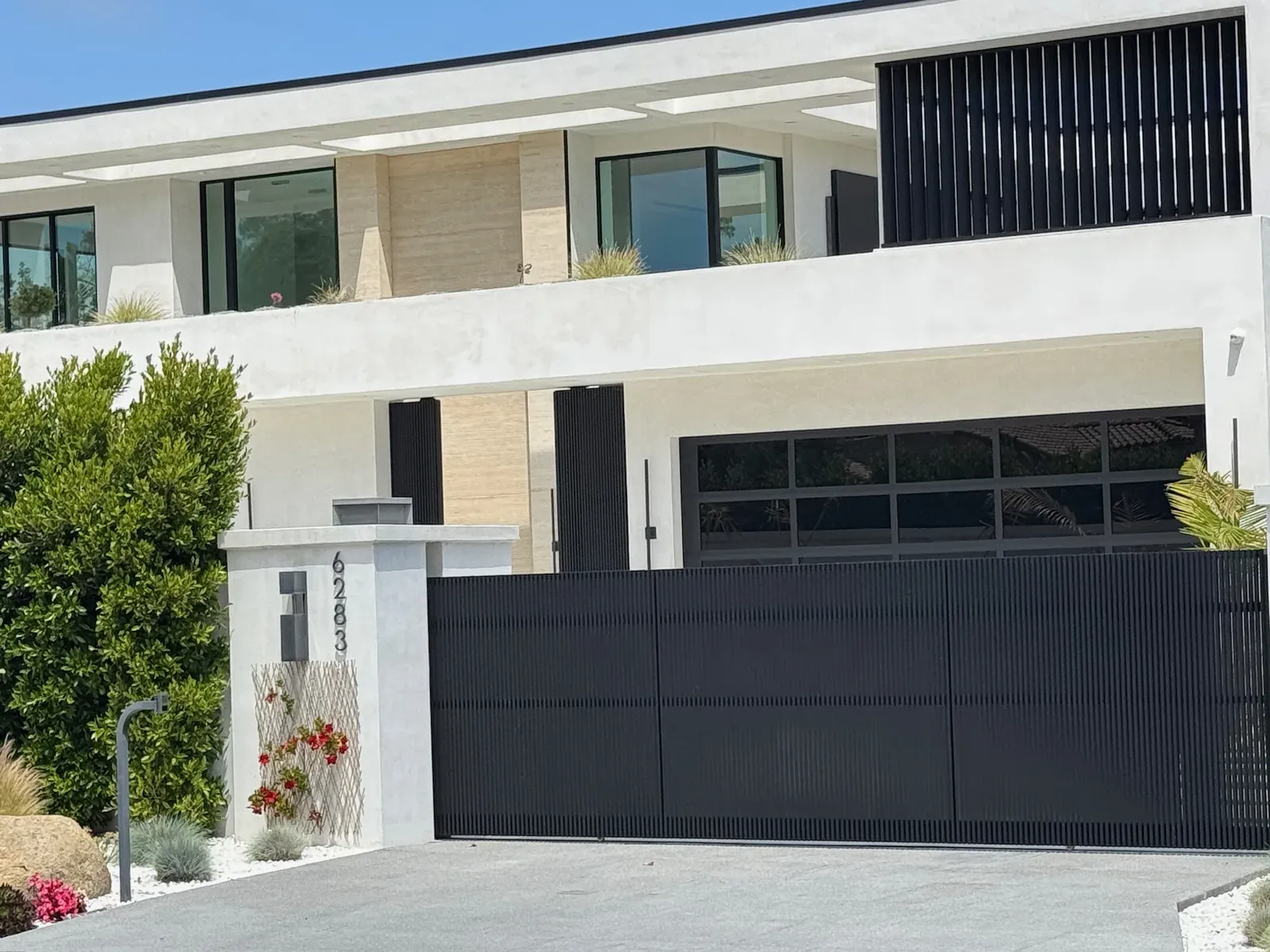 Aluminum fencing along a residential frontage