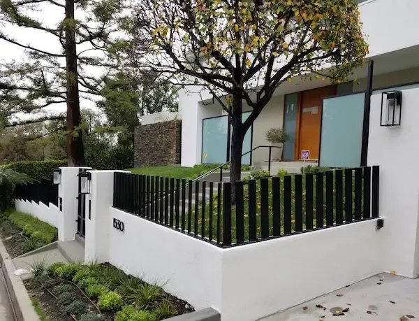 Iron picket fence