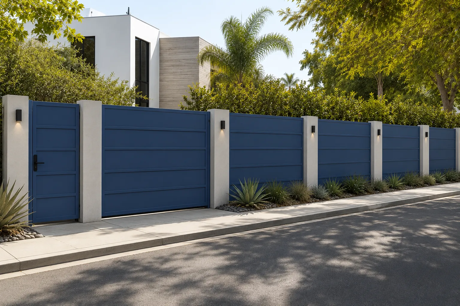 Solid Series aluminum fencing, Solid 24, completed installation