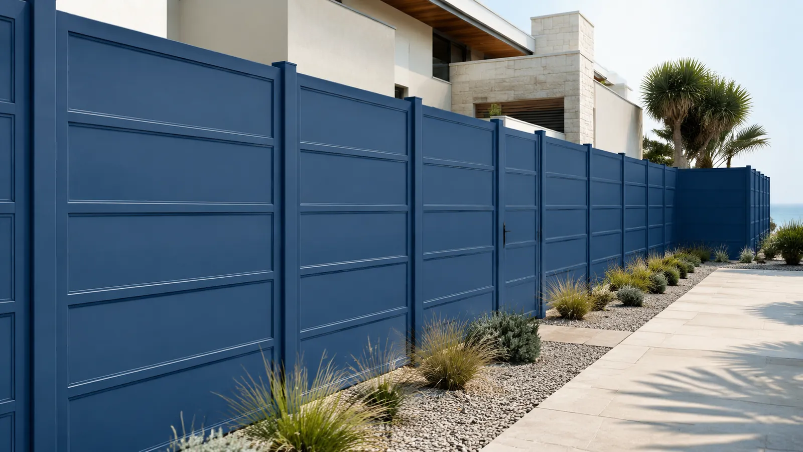 Solid Series aluminum fencing, Solid 24, completed installation