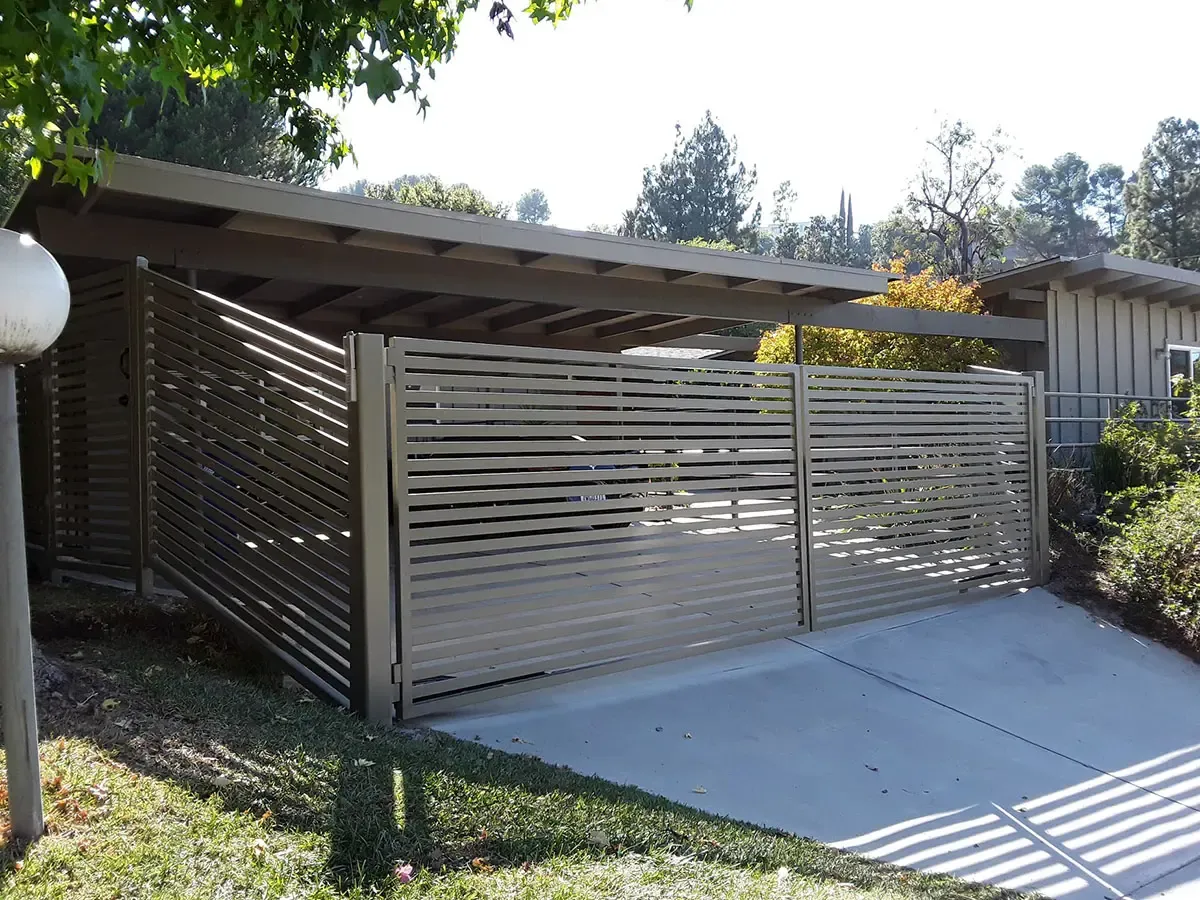 Specialty aluminum driveway gate
