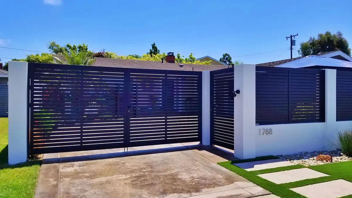 Specialty aluminum driveway gate
