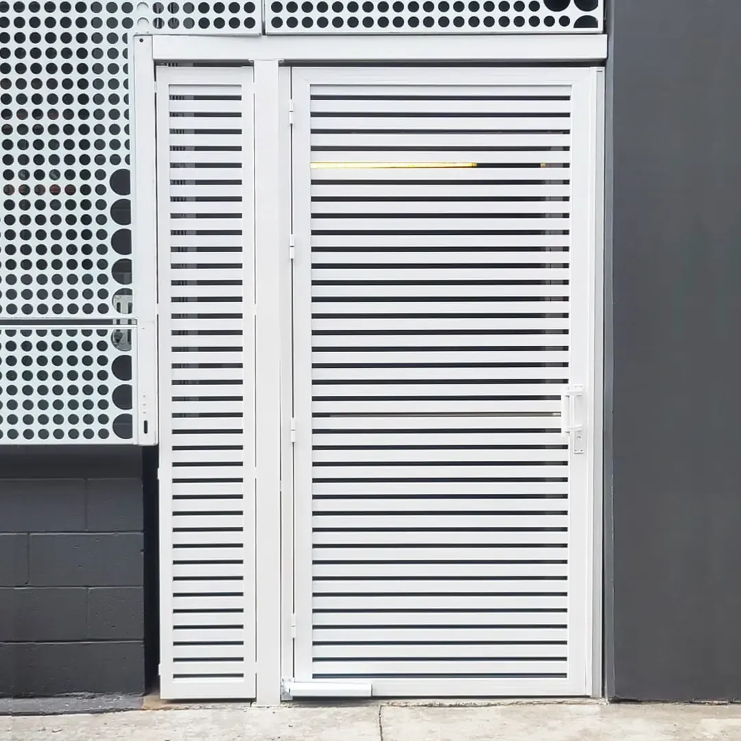White Profile 24 Pedestrian Gate and Panels, installed by Mulholland Brand