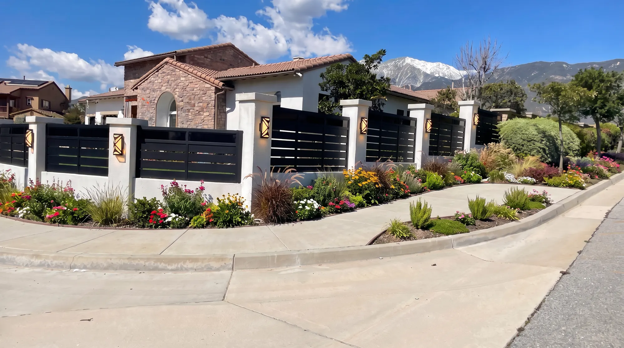 Custom aluminum gate installed on a Southern California property