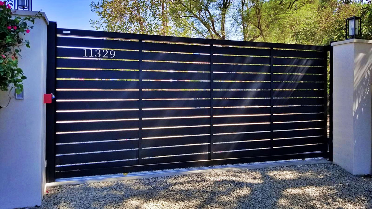 Specialty aluminum driveway gate