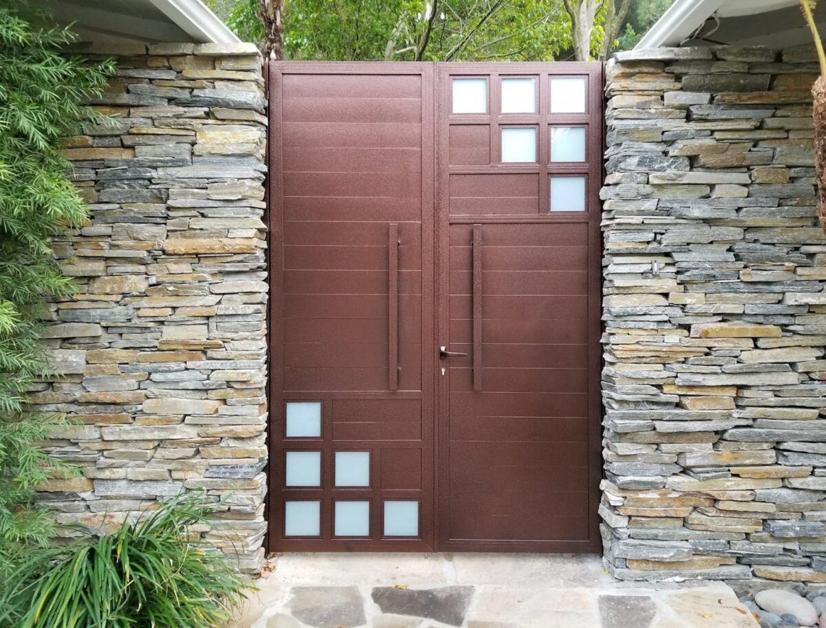 Brown Solid aluminum gate