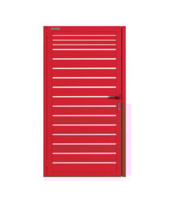 red Mulholland Brand Gate