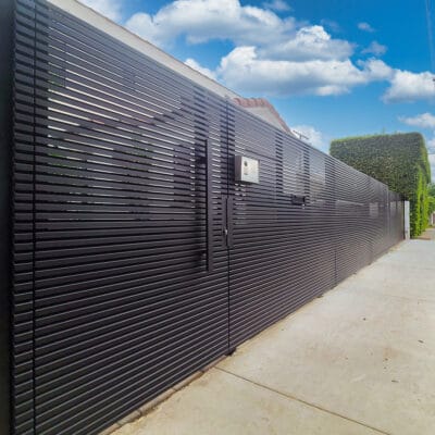 Black Hi-Tech Pedestrian Gate and Fencing Extension