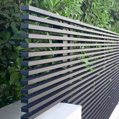 Modern hi-tech aluminum privacy fence