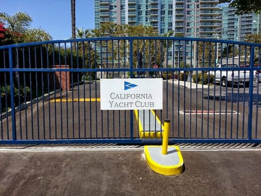 Blue Iron fence for business