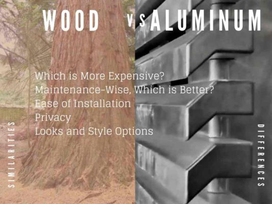 wood versus aluminum best for fencing
