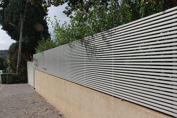 the Hi-tech 45, a semi-privacy fence from Mulholland Brand