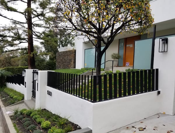 Iron picket fence