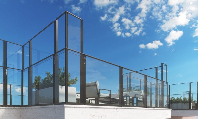 Glass and Aluminum railing