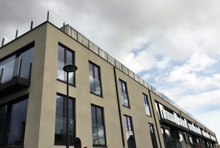 Orbit 2 - Aluminum & Glass Railings for Apartment Complex Balconies