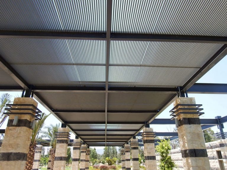 Black Aluminum Pergola - Walkway - Mulholland Brand