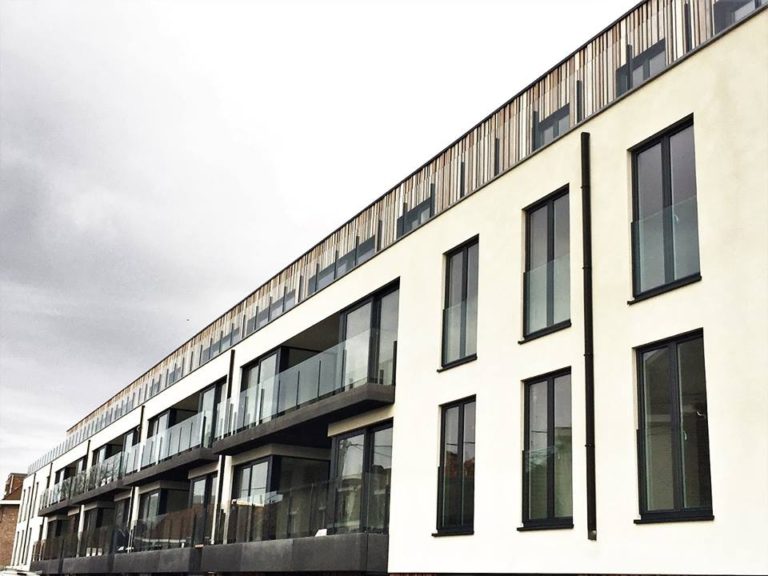 Orbit 2 - Aluminum & Glass Railings for Apartment Complex Balconies