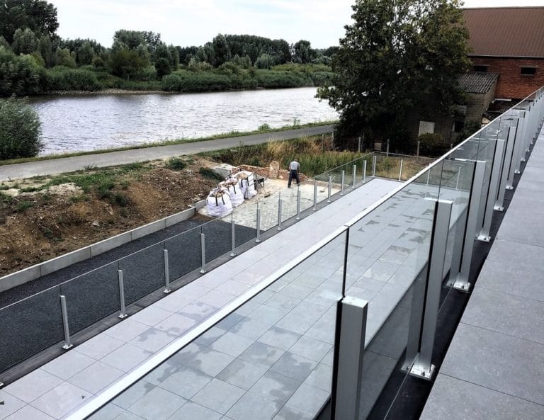 Orbit 2 - Aluminum & Glass Railings for Apartment Building