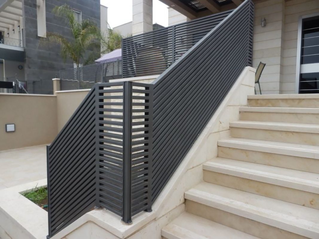 Black Aluminum Stair Railing