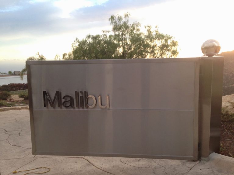 Stainless Steel Gate with community name
