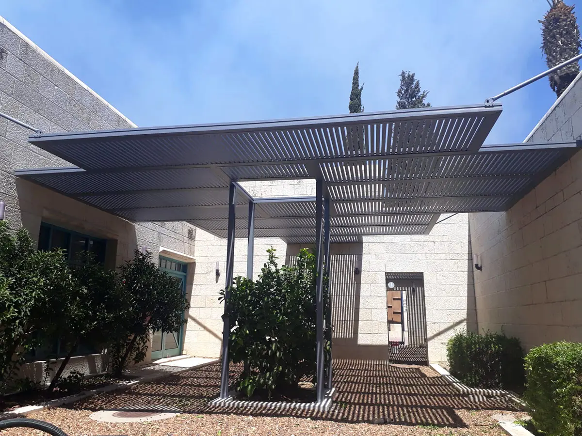 Modern Pergola - Aluminum, Dark