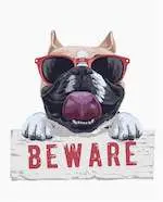 Beware of Dog Sign for Home Security