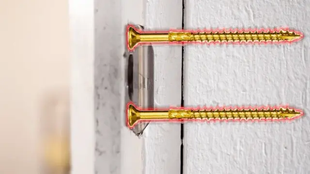 4 Inch Wood Screws in Door Strike for Added Home Security