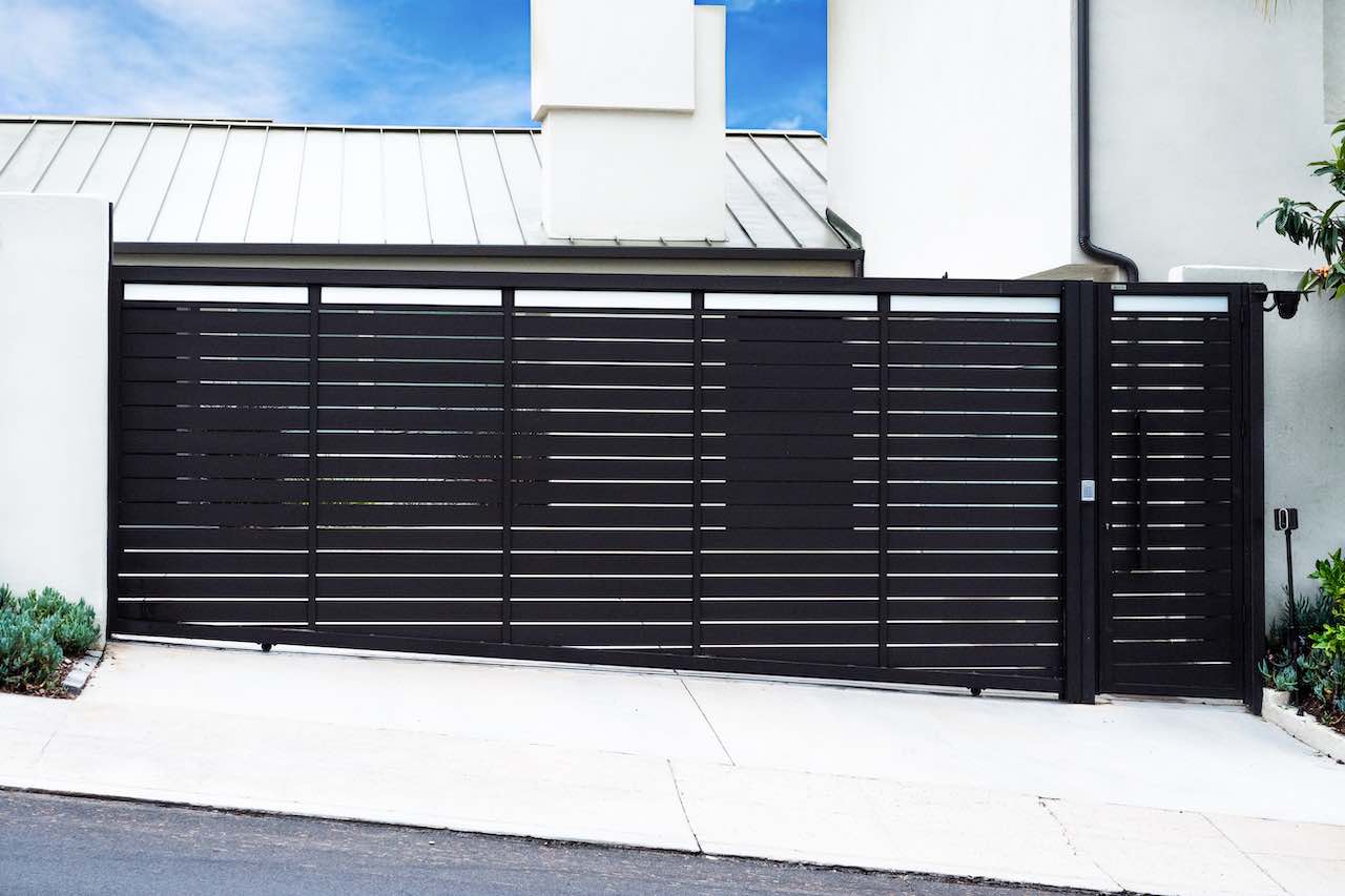 Driveway Gate & Pedestrian Gate Profile 24 with Glass