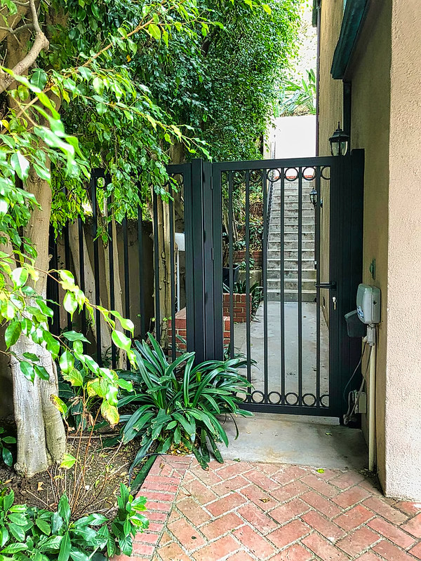 old world charm in modern aluminum gate