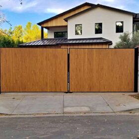 wooden driveway gates