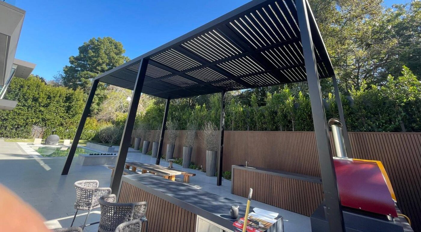 elegant outdoor metal gazebo and pergola for stylish backyard design