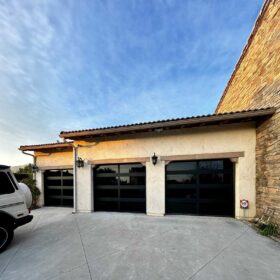double glass garage door