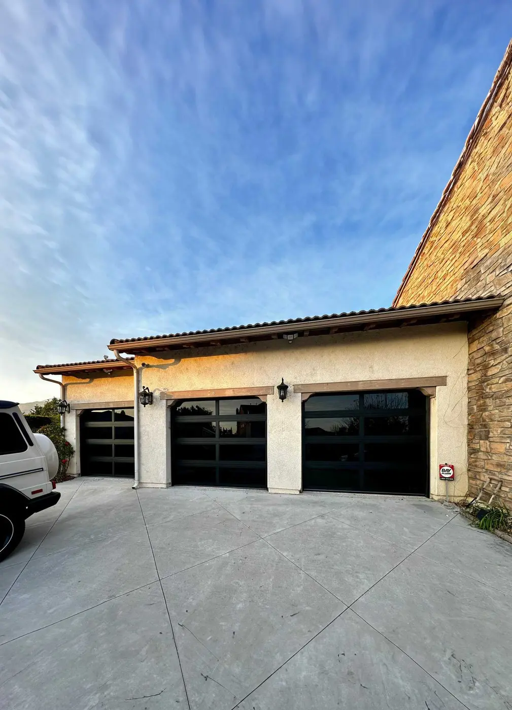 double glass garage door