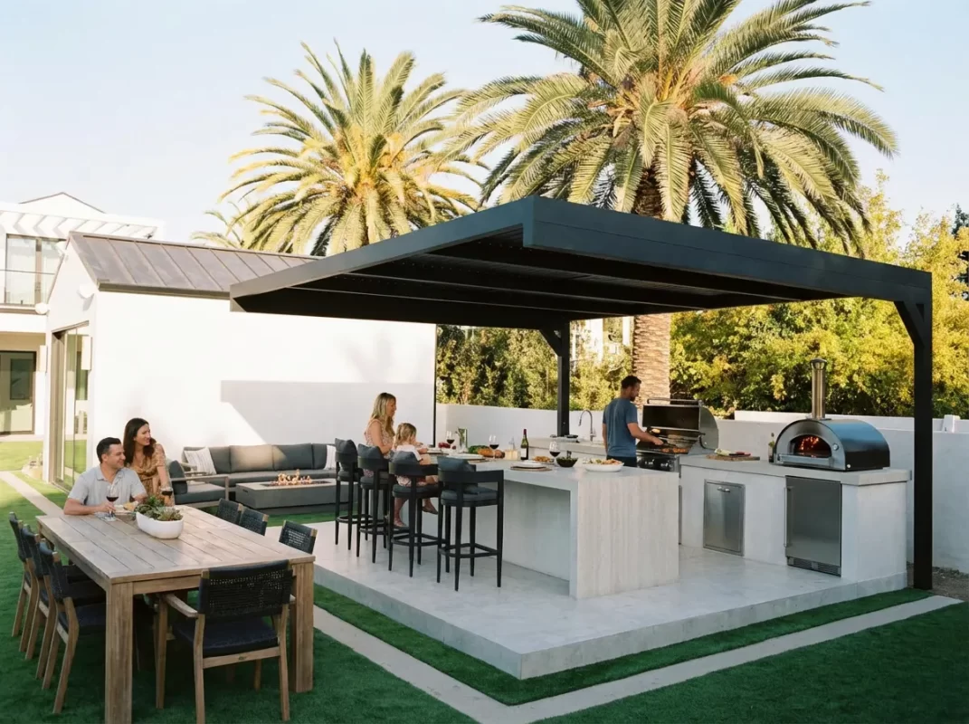pergola-black-freestanding-outdoor-kitchen